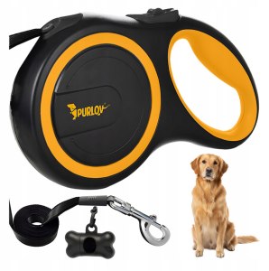 Smycz Automatyczna dla Psa Dużego do 50kg Taśma Mocna 8m z Blokadą Czarna