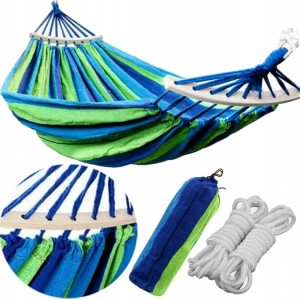 HAMAK Ogrodowy 2-Osobowy ze Stelażem 260x160 Huśtawka 200kg