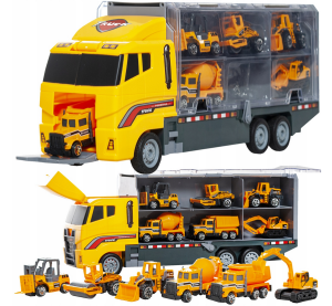 Zestaw Ciężarówka Tir Laweta + 6 Au