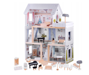 Drewniany domek dla lalek w stylu 