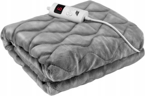 Duży Koc Elektryczny Grzejący Miękki Pilot 180x130