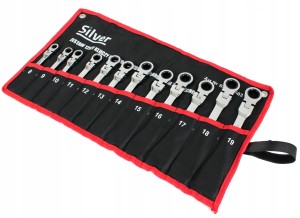 Klucze Płasko Oczkowe z Grzechorką Łamane 8-19 12e