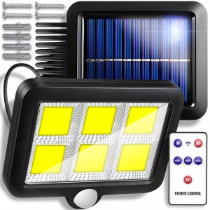 Lampa Solarna z Czujnikiem Ruchu Zmierzchu LED Zewnętrzna Ogrodowa + Pilot