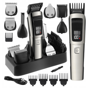 Maszynka do Włosów Strzyżenia Brody Trymer Ciała Bezprzewodowa Golarka 8w1